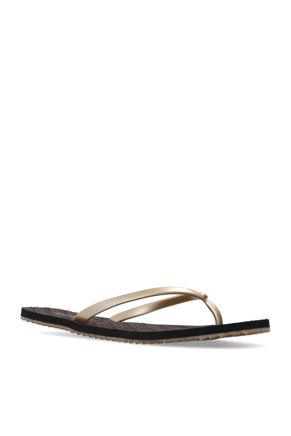 Michael kors flip flops mens best sale gold